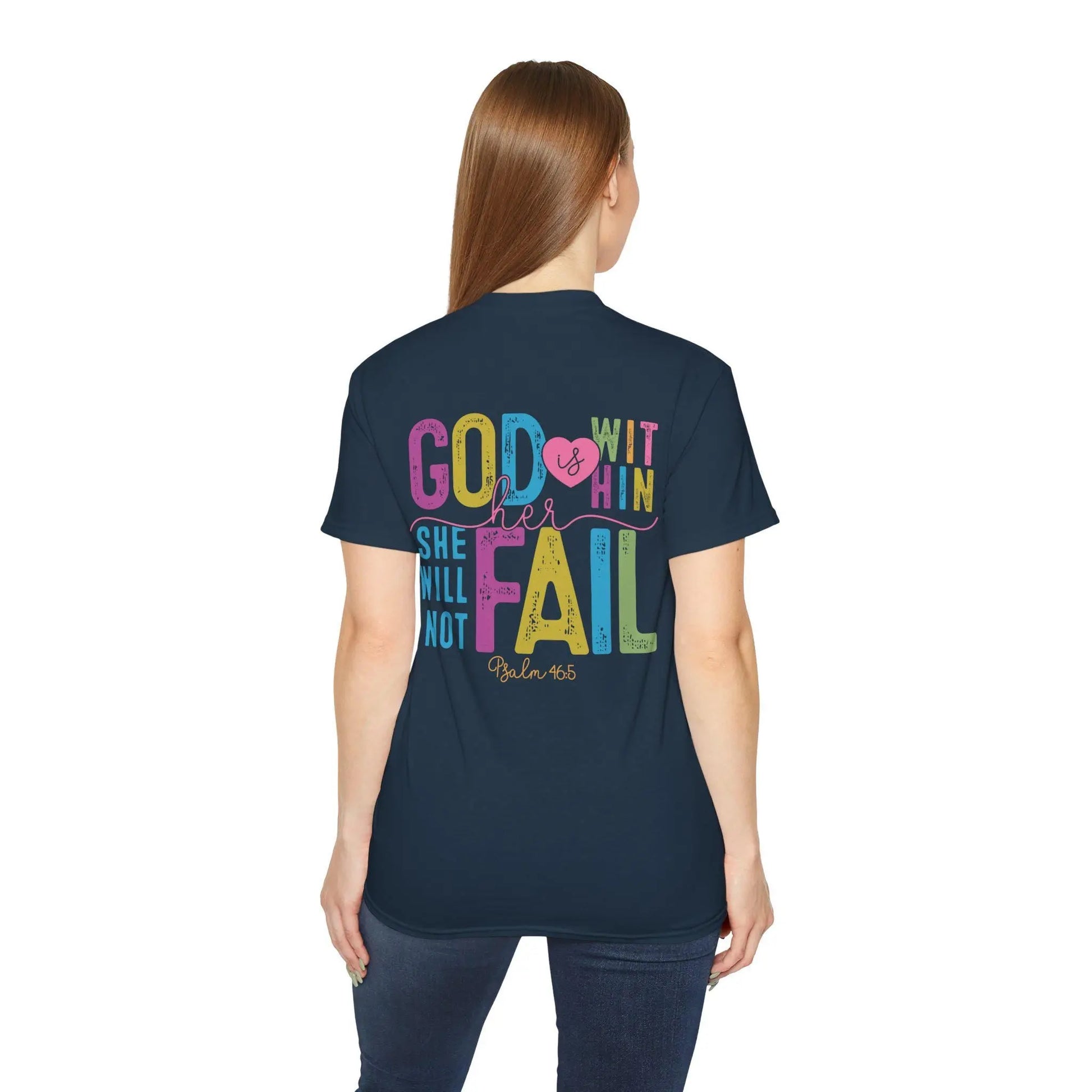 Inspirational Unisex Cotton Tee: Faith-Based Christian Apparel Rainbow Chaos Art Studio