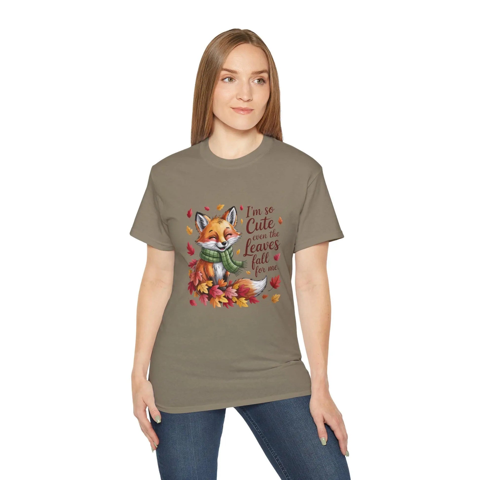 Cute Fox Fall Unisex Tee, Adorable Autumn T-Shirt for Kids and Adults, Perfect Gift for Birthdays, Halloween, Thanksgiving Rainbow Chaos Art Studio