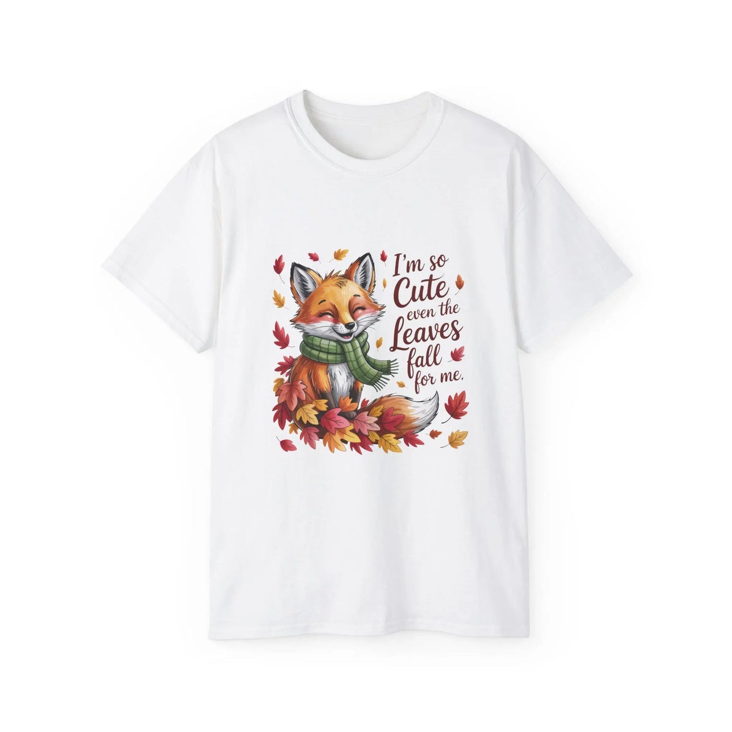 Cute Fox Fall Unisex Tee, Adorable Autumn T-Shirt for Kids and Adults, Perfect Gift for Birthdays, Halloween, Thanksgiving Rainbow Chaos Art Studio