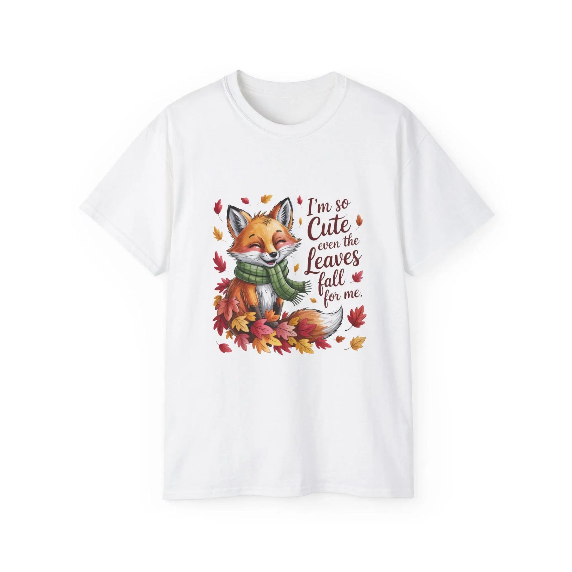 Cute Fox Fall Unisex Tee, Adorable Autumn T-Shirt for Kids and Adults, Perfect Gift for Birthdays, Halloween, Thanksgiving Rainbow Chaos Art Studio