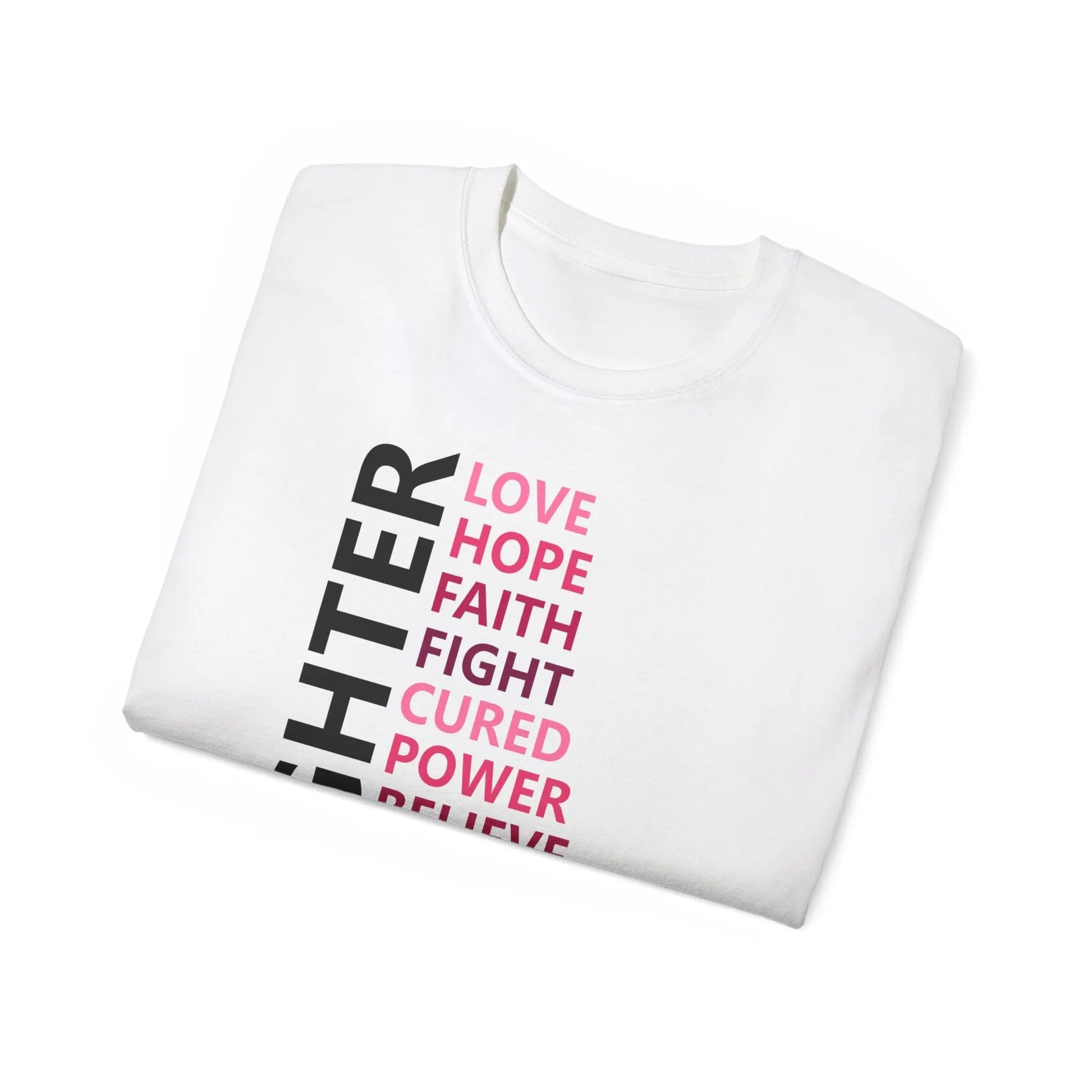 Breast Cancer Awareness Tee, Unisex Cotton T-Shirt for Supporters, Gift for Fighters and Survivors, Wear Pink for a Cause, [...] Printify