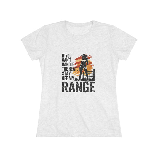 Women's Range Tee, Casual Shirt, Cowgirl Gift, Summer Outfit, Western Style Tee Rainbow Chaos Art Studio