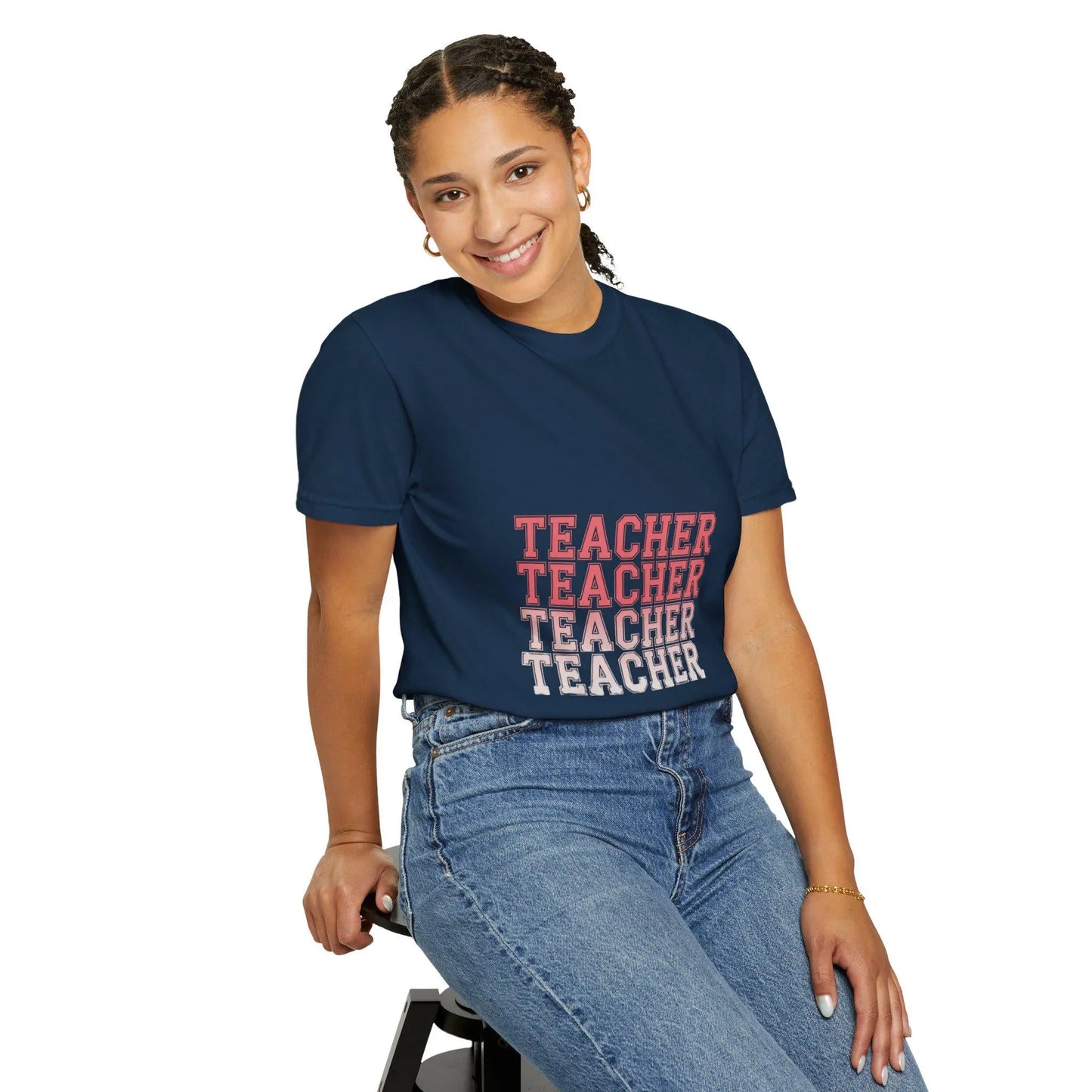 Comfort Colors Teacher T-Shirt: Soft US Cotton Back-to-School Tee Rainbow Chaos Art Studio