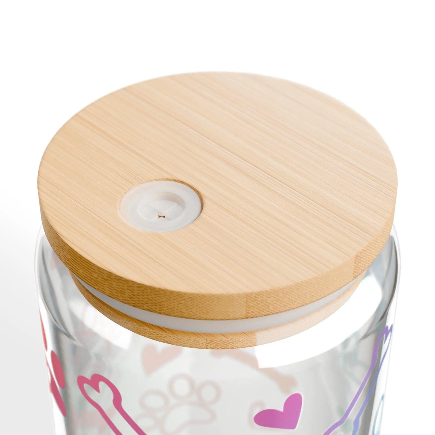 Paw Print Sipper Glass: 16oz Dog Mom Tumbler with Lid & Straw Rainbow Chaos Art Studio