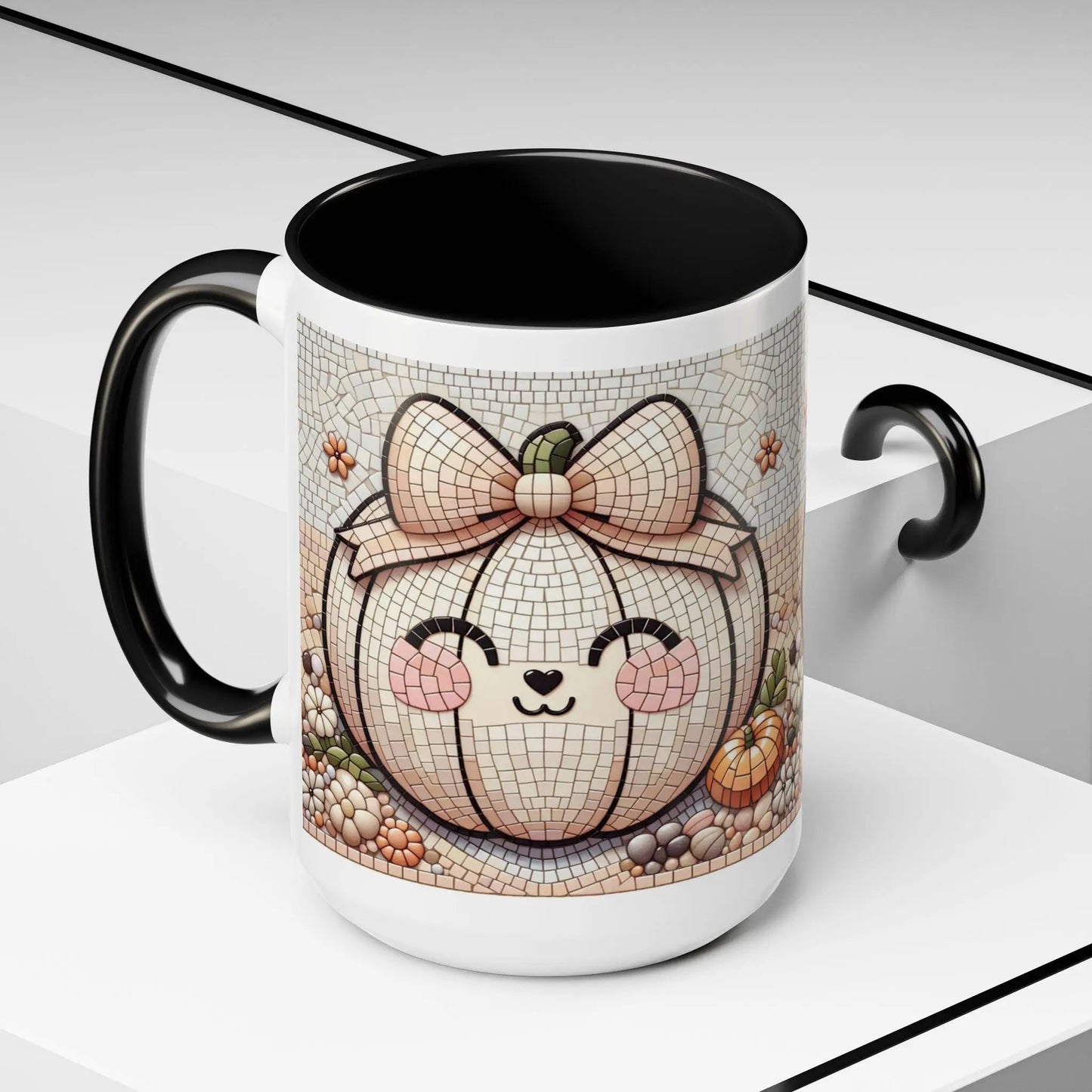 Cute Pumpkin Accent Coffee Mug for Fall, Autumn Decor, Gift for Pumpkin Lovers, Halloween, Thanksgiving, Kitchen Fun Rainbow Chaos Art Studio