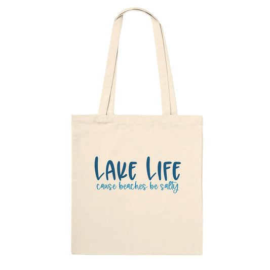Eco-Friendly Cotton Tote Bag: Lake Adventures Reusable Shopper Rainbow Chaos Art Studio