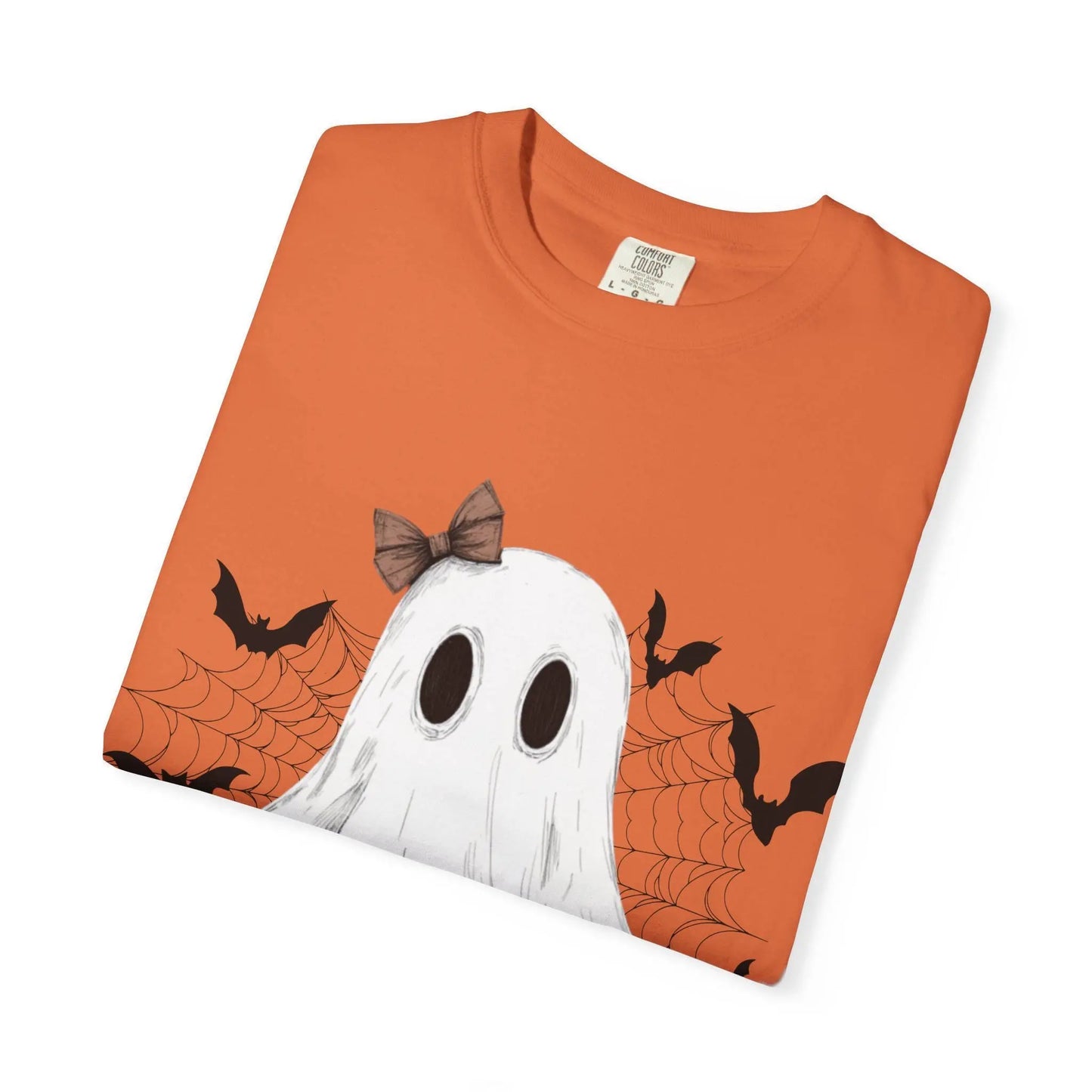 Lacy Ghost Unisex T-shirt, Halloween Shirt for Autumn, Scary Ghost Tee, Spooky Tee, Creepy Halloween Top, Fall Festive T-shirt, Seasonal Rainbow Chaos Art Studio