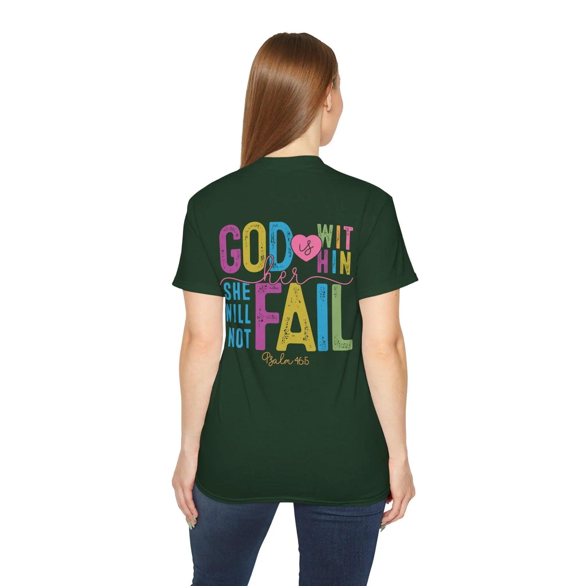Inspirational Unisex Cotton Tee: Faith-Based Christian Apparel Rainbow Chaos Art Studio