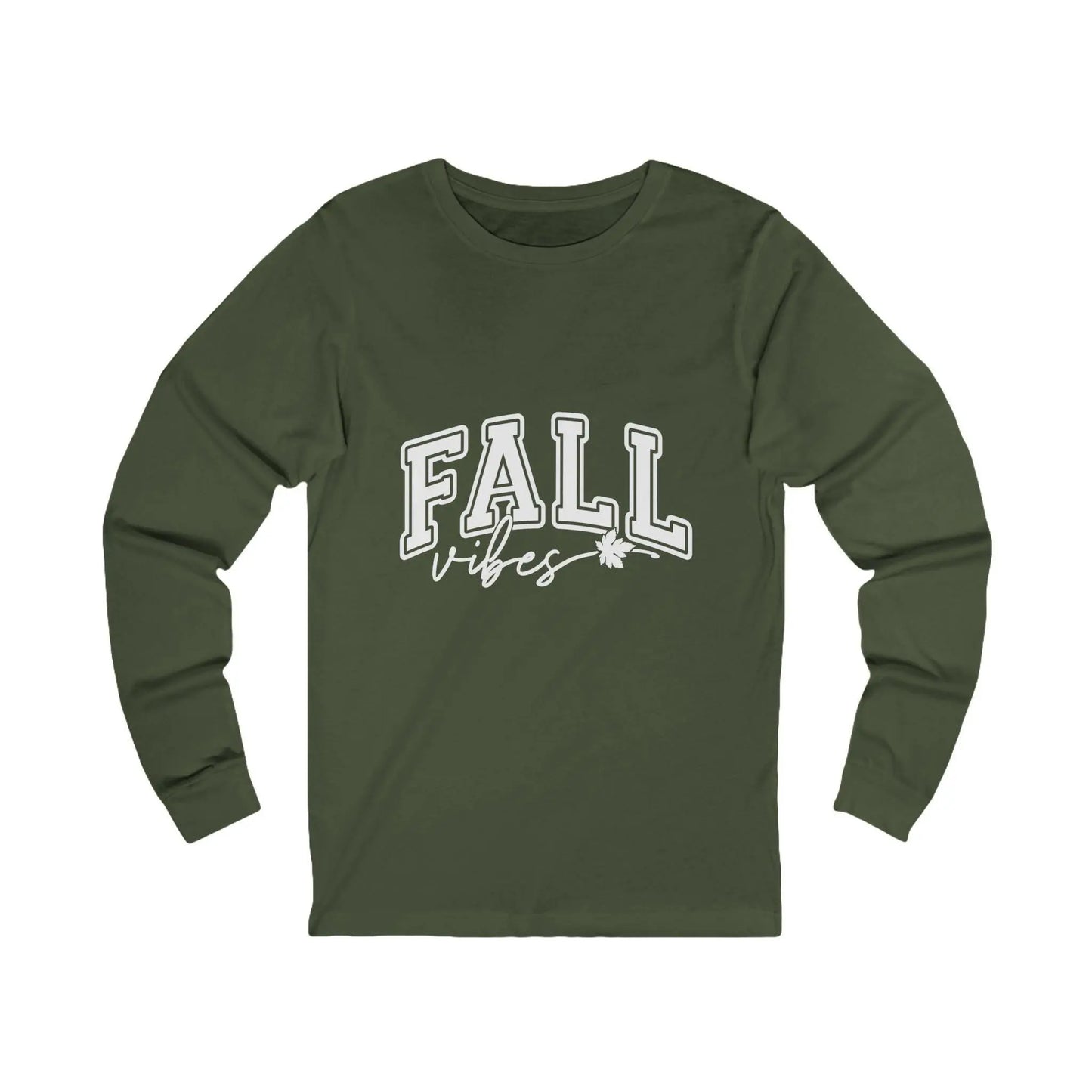 Unisex Fall Vibes Long Sleeve Tee - Cozy Autumn Shirt Rainbow Chaos Art Studio