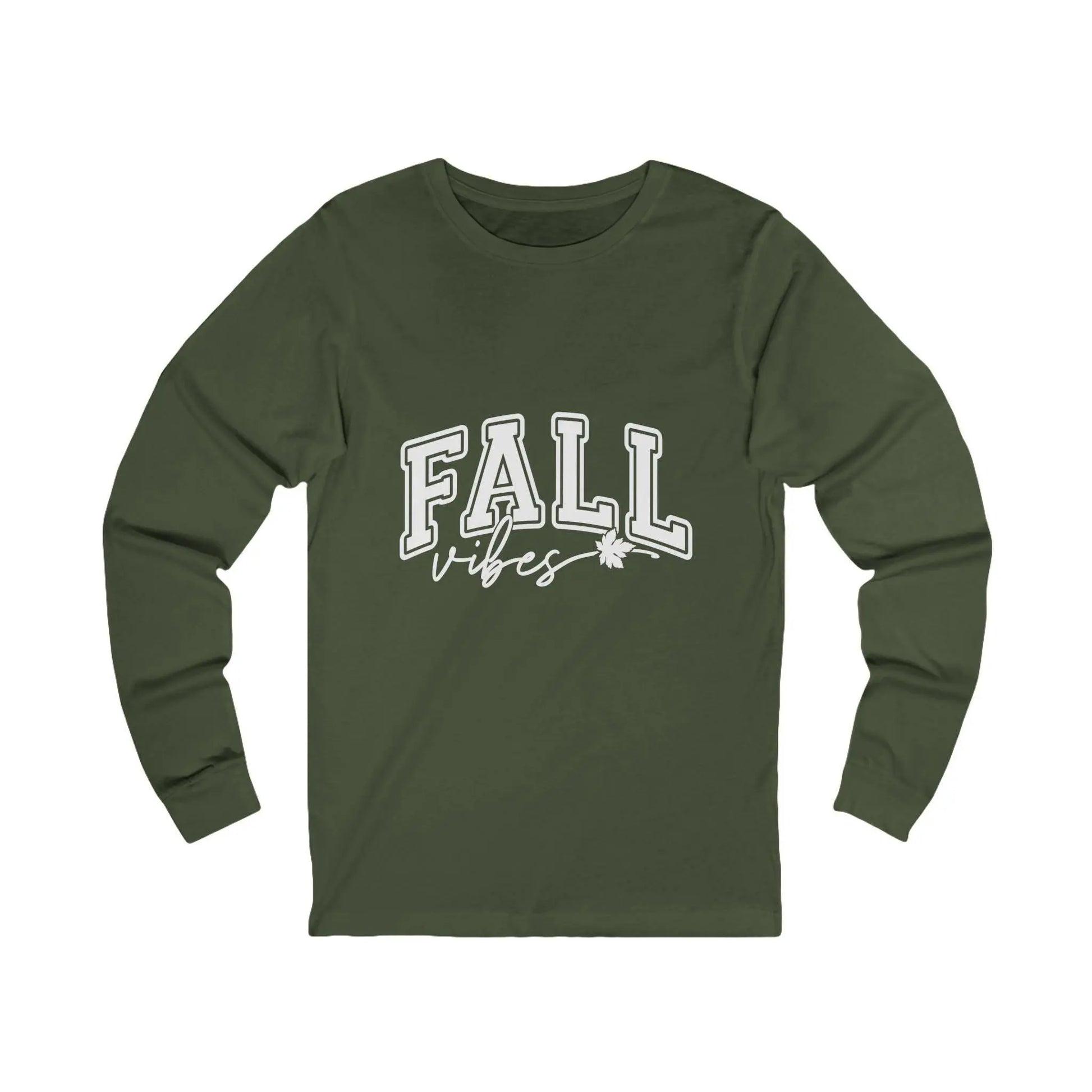 Unisex Fall Vibes Long Sleeve Tee - Cozy Autumn Shirt Rainbow Chaos Art Studio