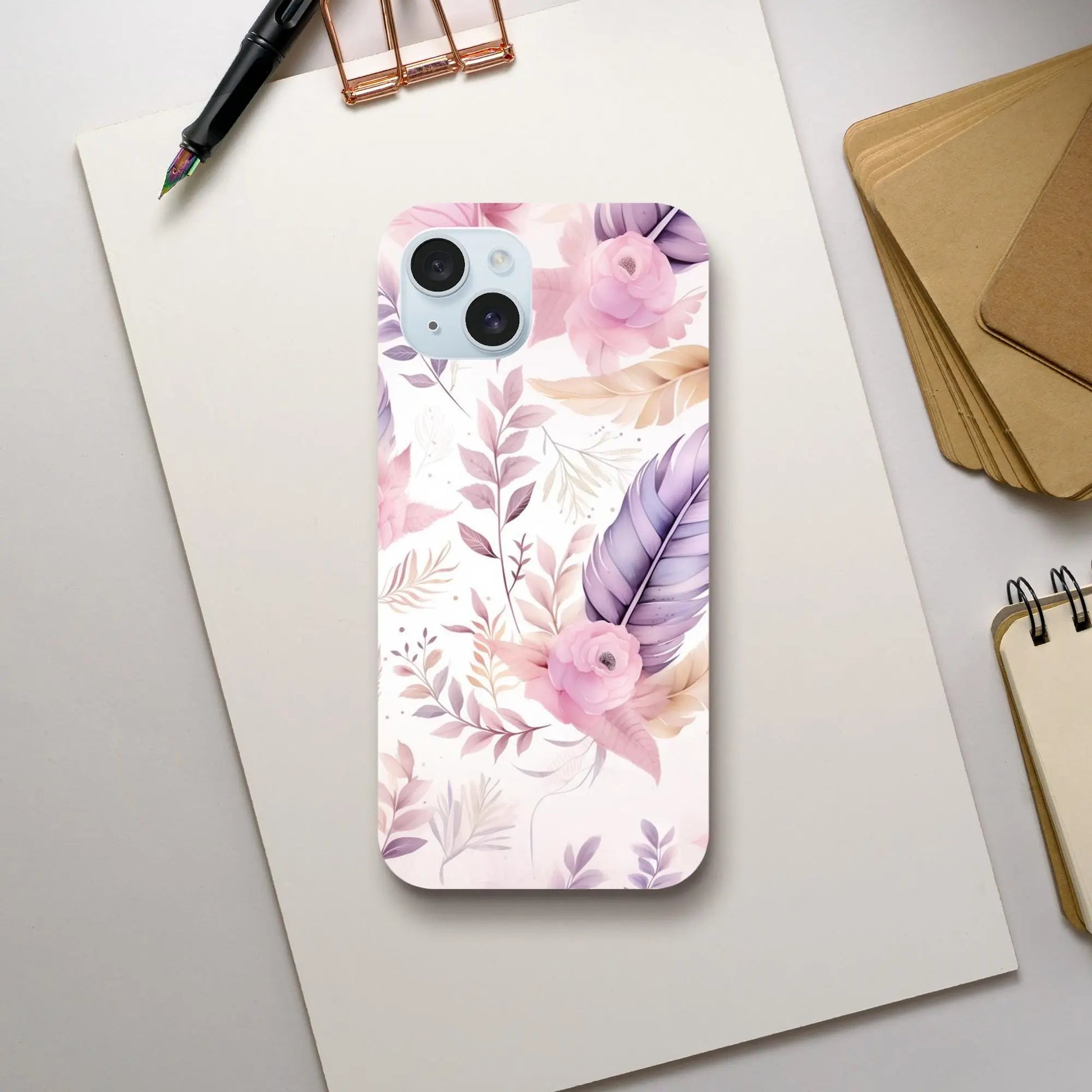 Lilac Floral Phone Case Rainbow Chaos Art Studio