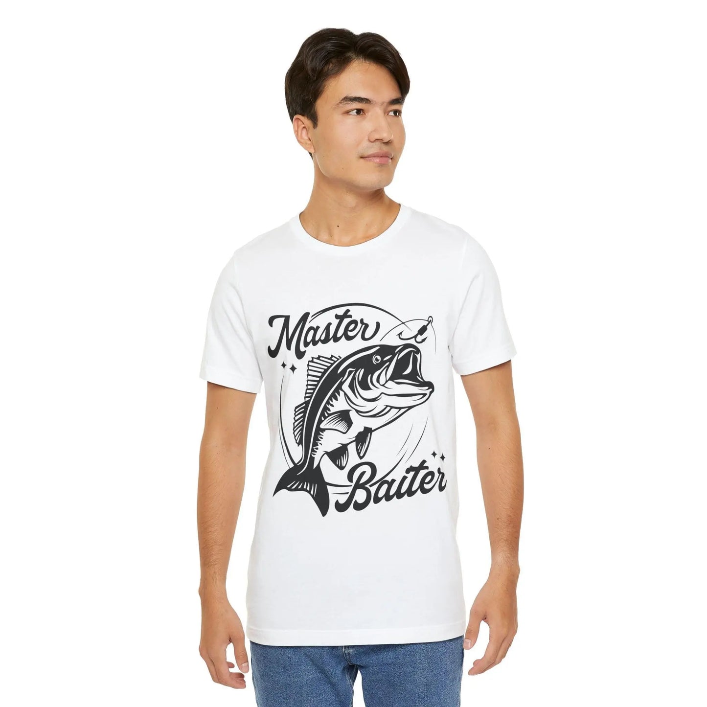 Master Baiter Fishing T-Shirt: Funny Fisherman Gift Rainbow Chaos Art Studio