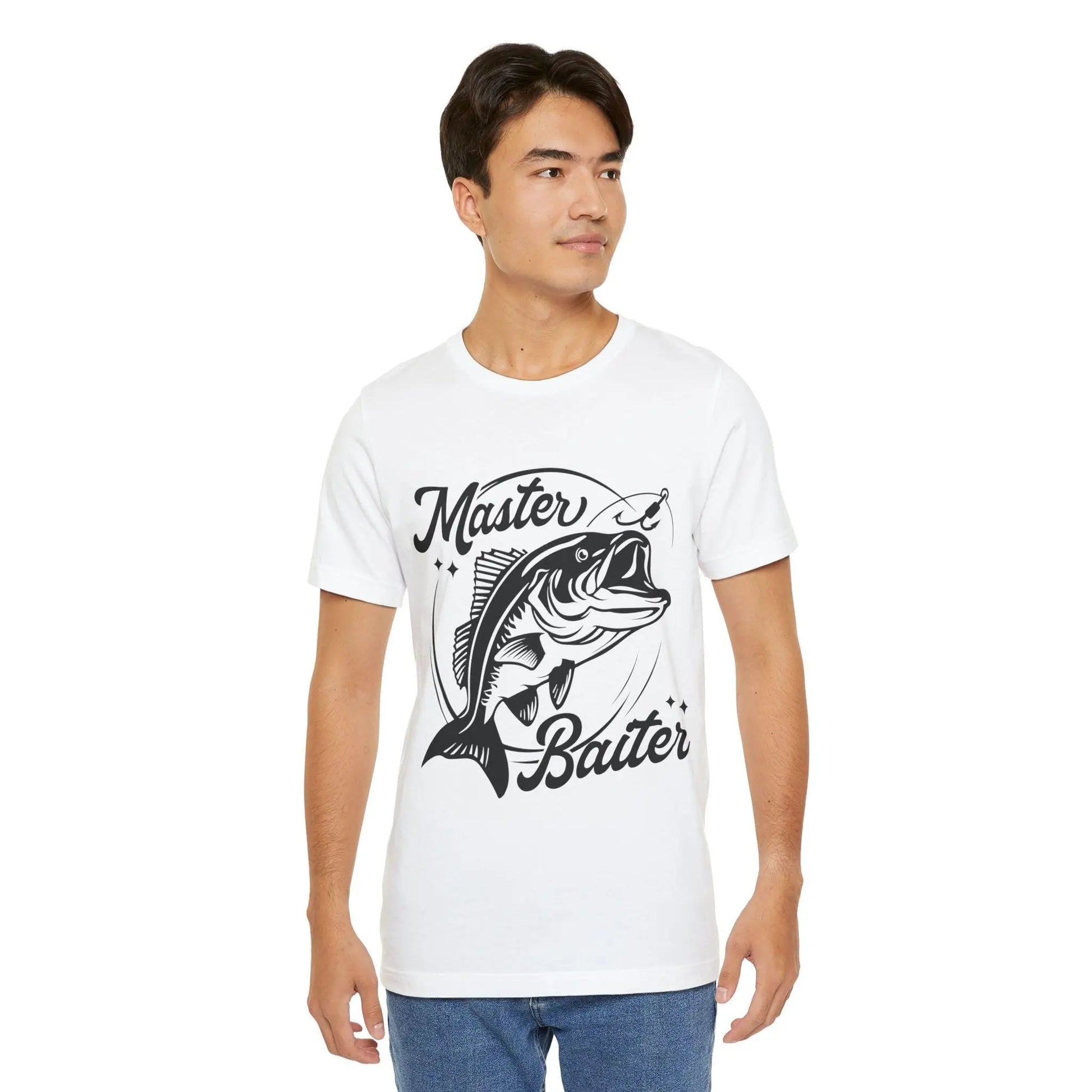 Master Baiter Fishing T-Shirt: Funny Fisherman Gift Rainbow Chaos Art Studio
